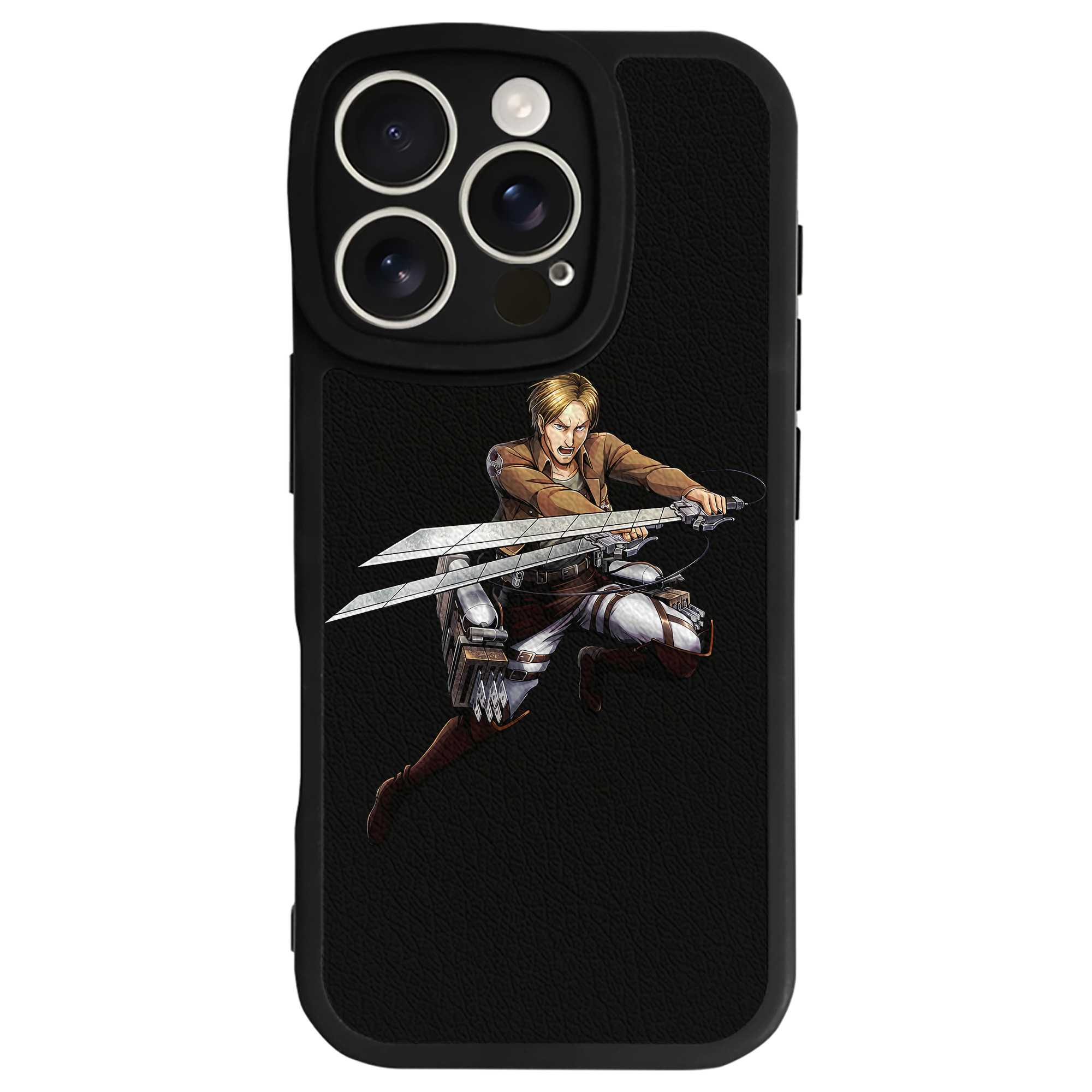 （画像用） 進撃の巨人 Attack on Titan 【iPhone 16シリーズ対応】シリコンスマホケース（レザー調） 材質：シリコン